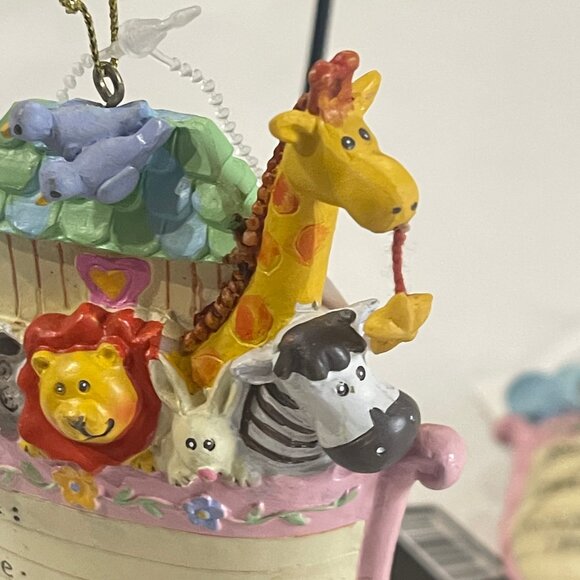 Baby's Personalizable Ornament Noah's Ark Design First Christmas Nursery Decor - Picture 8 of 9